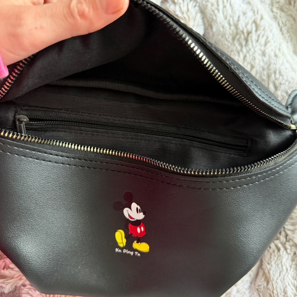 Disney Black Fanny Pack Bag with Mickey Mouse - Picture 7 of 12